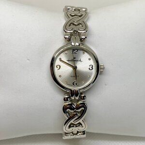 Hallmark women’s watch silver tone 24mm round quartz analog adjustable running